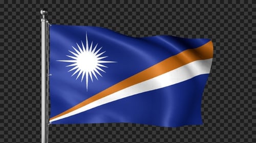 3D Waving Marshall Islands Flag