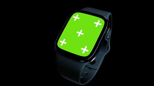 Animated Smartwatch Green Screen Display Mockup