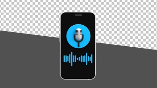 3D Smartphone Voice Assistant | Alpha Channel