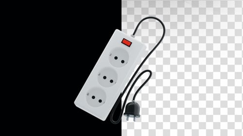 3D Animated Power Strip Rotation for Technology Concepts