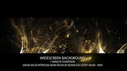 Gold Stage Show Particles Widescreen Background
