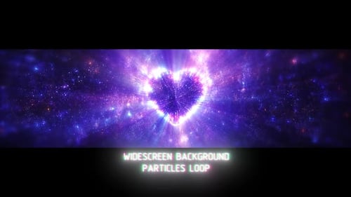 Holiday Purple Heart Animation Background