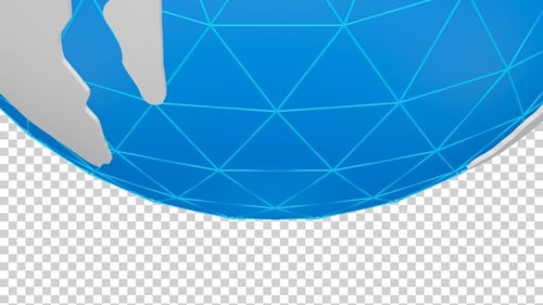 Digital Earth Network Rotating Globe Animation