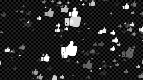 Social Media Like Icons Flat Design Animation