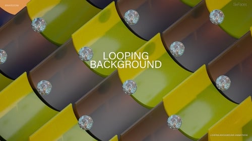 Bolas coloridas em loop de fundo abstrato 3D