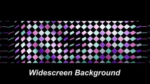 Colorful Wavy Checkerboard Tiles Abstract Background