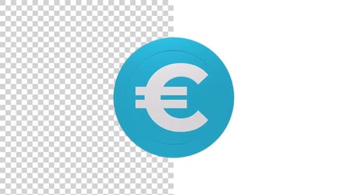 Euro Currency Coin Alpha Loop