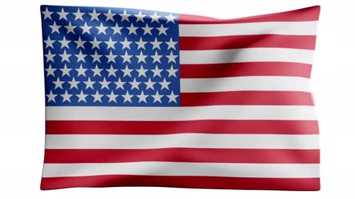 USA Flag Waving Loop Animation for National Celebrations and Events