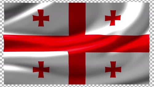 Realistic Waving Flag of Georgia Animation