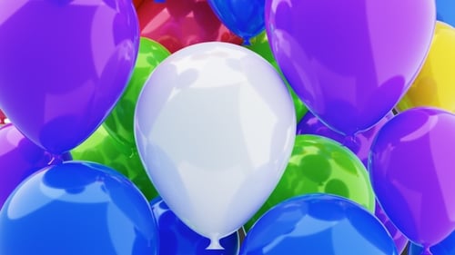 3D-Animation des Ballonübergangs | Alpha Channel