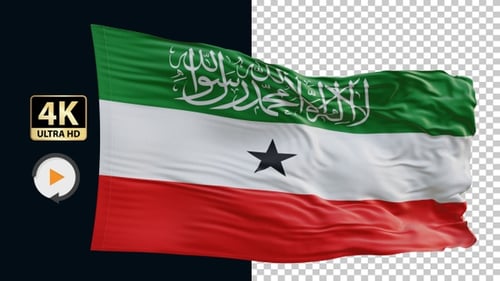 Somaliland Flag 4K Loop Alpha