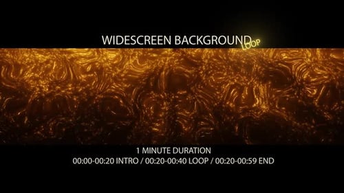 Cinematic Golden Abstract Liquid Light Background Loop