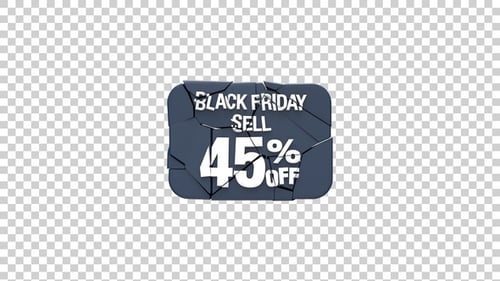 3D Black Friday Sale Text Exploding Motion Graphic