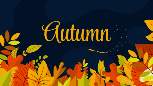 Autumn Leaves Season Title Reveal Animation