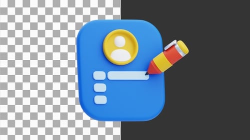 3D Animation of Resume Writing Tips for Landing Your Dream Job | Alpha Channel