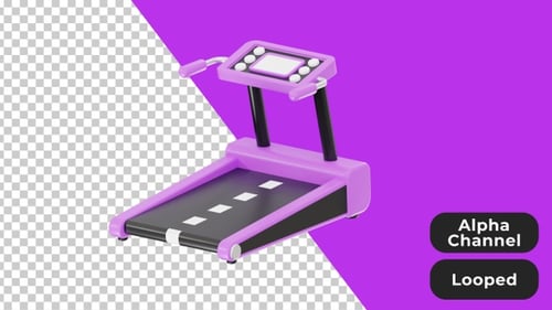 3D Animation Treadmill | Alpha Channel