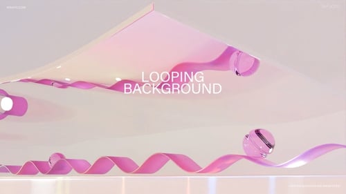 Abstract Background Loop 3D Shapes Glass