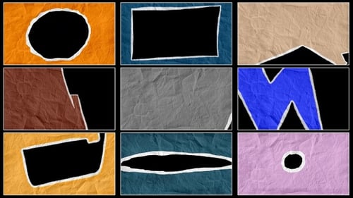 Ripped Paper Crumpled Texture Transitions and Reveals