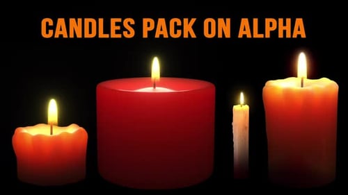 Realistic Animated Candles Pack with Flickering Flames