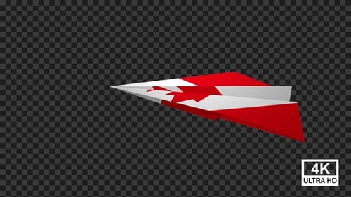 Flagge des Papierflugzeugs von Kanada V2