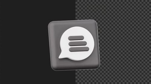 3D Animated Message Icon for Communication and App Interfaces