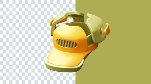 Futuristische Hut-3D-Animationen | Alpha Channel