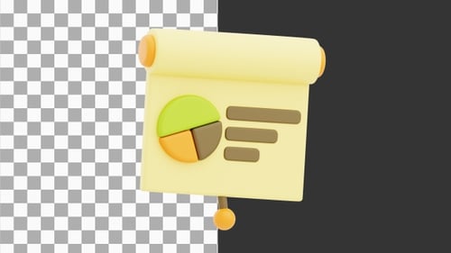 3D-Animation der Geschäftspräsentationsfolie | Alpha Channel