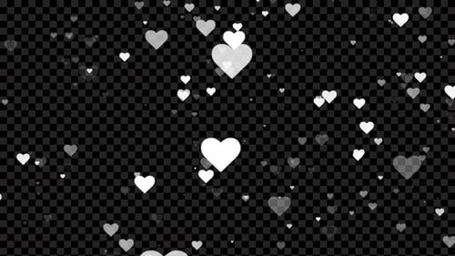 Heart Shape Icon Flying Alpha Loop