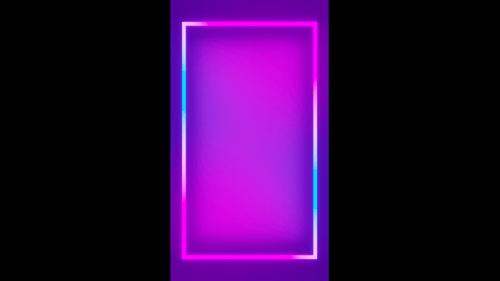 Vertical video blue and purple neon frame loop animation background