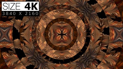 Ornate Abstract Mandala Loop Background Animation