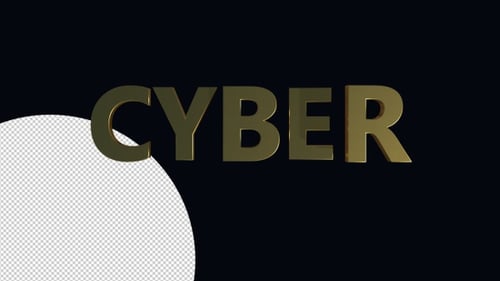 Futuristic Gold 3D Text Reveal for Cyber Projects