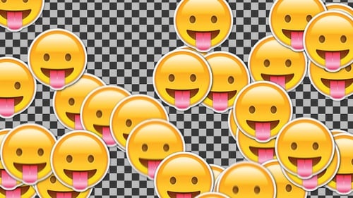 Emojii Face With Tongue Transition | UHD | 60fps