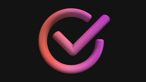 Check List Right Supers Icon Bugs Orange Pink Gradient Pop Up Good Checklist Checked Checkmark 5