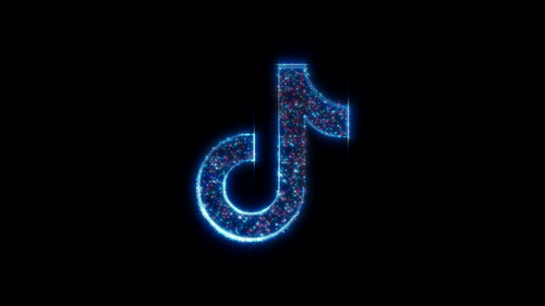 Neon Particle Music Note Logo Reveal Animation