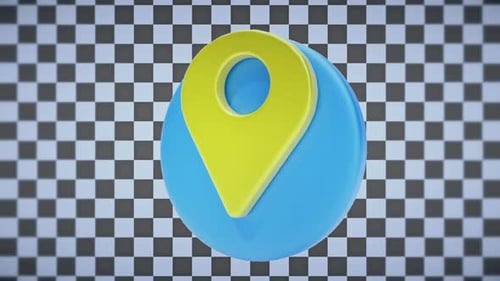 Animated Location Emoji Alpha Channel