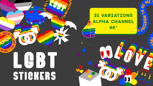 Animated Pride Icons and Stickers Pack