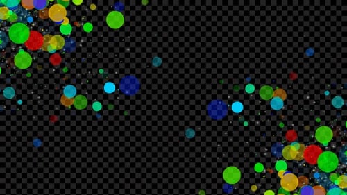 Colorful Particles Glittering Background Alpha Loop