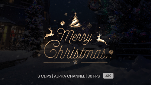 Merry Christmas Text Animation