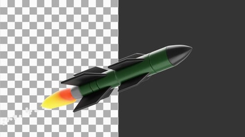3D-Animation des Missile FFAR Pack | Alpha Channel