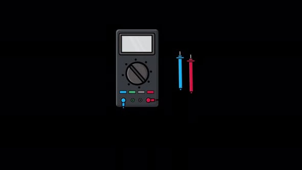Flat Design Animated Multimeter with Test Leads, Backgrounds Motion ...