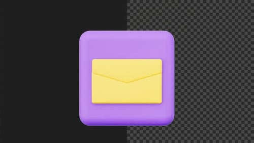 3D-Animation des E-Mail-Interface-Symbols