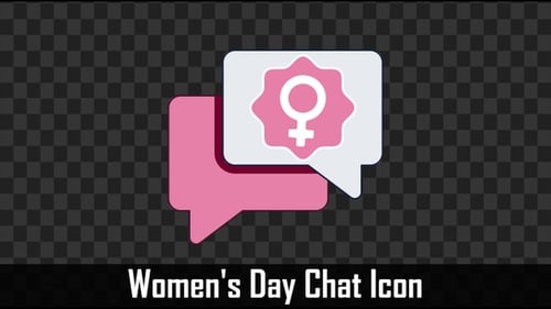 Modern Female Gender Symbol Chat Bubbles Animation