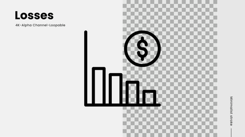 animação do ícone da linha de perdas