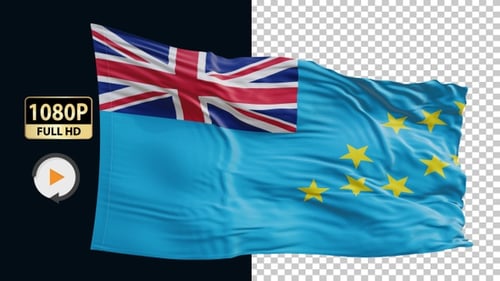 Tuvalu Flag Hd Loop Alpha