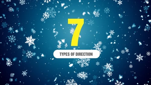 Seven Types of Falling Snowflakes Animation Collection