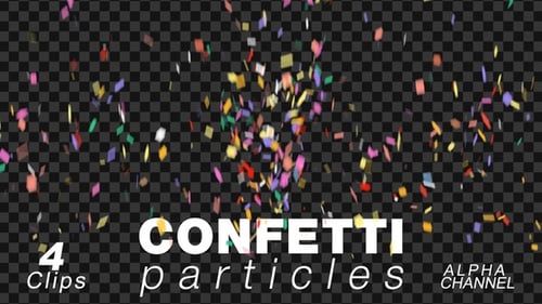 Happy New Year Celebration Confetti Particles