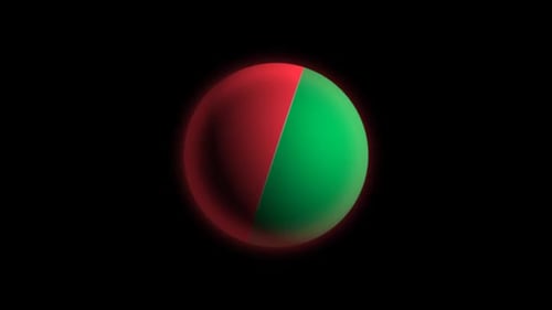 Rotating 3D Sphere Color Change Transition