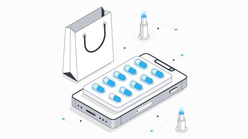Telemedicine Isometric Animation Alpha Channel