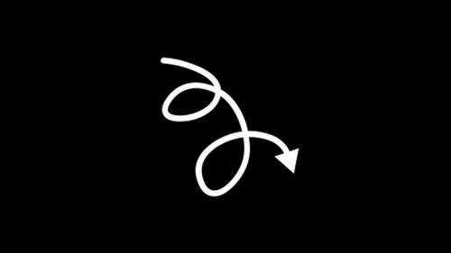 Curly Loop Arrow Hand Drawn Animation