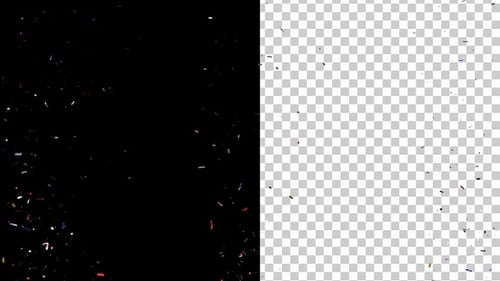Confetti Splash with alpha channel